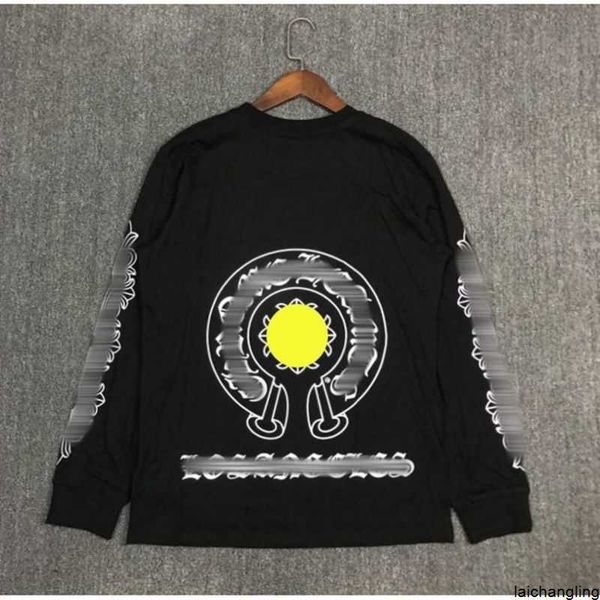 men's designer t shirts classics heart brand chro long sleeves tees casual loose street horseshoe sanskrit cross print tx5o, Black
men's designer t shirts classics heart brand chro long sleeves tees casual loose street horseshoe sanskrit cross print tx5o, Black