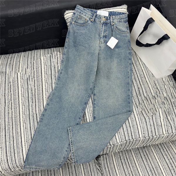 designers jeans denim pant for women back pocket embroidered letter straight leg pants high street style trousers, Blue
designers jeans denim pant for women back pocket embroidered letter straight leg pants high street style trousers, Blue