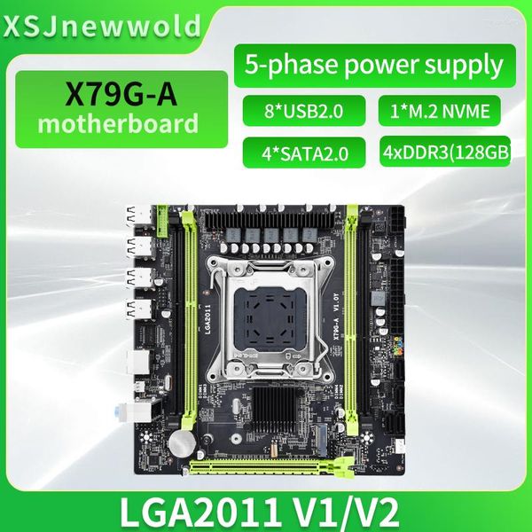 Image of Motherboards JINGSHA X79G-A Motherboard DDR3 Dual Channels LGA2011 NVME M.2 SATA 3.0 Xeon Kit