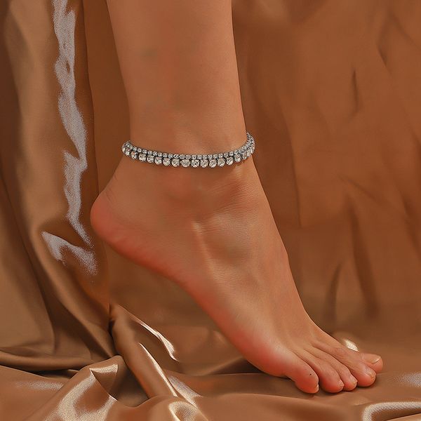 3mm 5mm foot chain light luxury fashion jewelry personalized diamond embedding foot chain, White
3mm 5mm foot chain light luxury fashion jewelry personalized diamond embedding foot chain, White