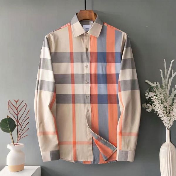 mens casual shirts burbrery long sleeve shirt famous luxury designer shirts men button down cotton lapel fashionable classic comfortable cas, White;black
mens casual shirts burbrery long sleeve shirt famous luxury designer shirts men button down cotton lapel fashionable classic comfortable cas, White;black