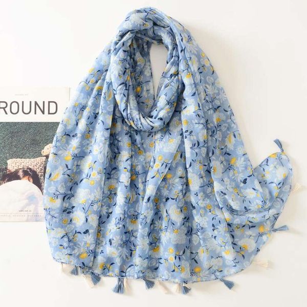 spring and summer fresh elegant cotton linen scarf womens light blue flower handmade long tasseled sunscreen shawl, Blue;gray
spring and summer fresh elegant cotton linen scarf womens light blue flower handmade long tasseled sunscreen shawl, Blue;gray
