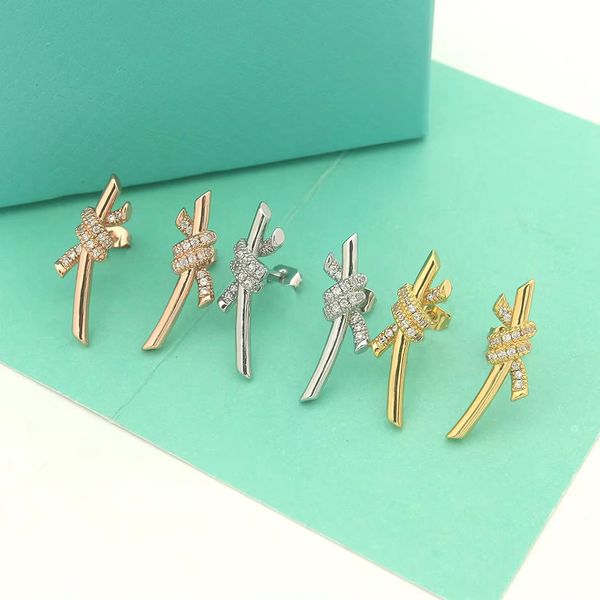 brand diamond luxury earring designer earrings for woman lady copper knot earrings stud branchjewelry for women christmas valentine's d, Silver
brand diamond luxury earring designer earrings for woman lady copper knot earrings stud branchjewelry for women christmas valentine's d, Silver