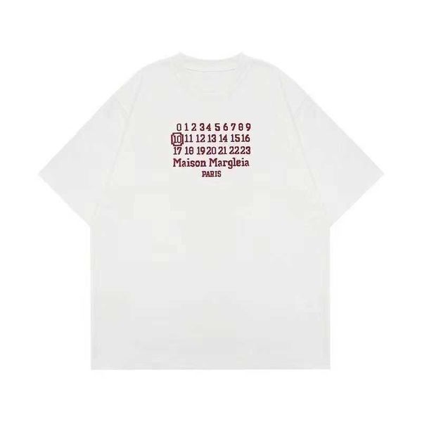 t shirt margielas mm6 high version short designer sleeve patch letter embroidery couple summer cotton loose half men's and women's, White;black
t shirt margielas mm6 high version short designer sleeve patch letter embroidery couple summer cotton loose half men's and women's, White;black
