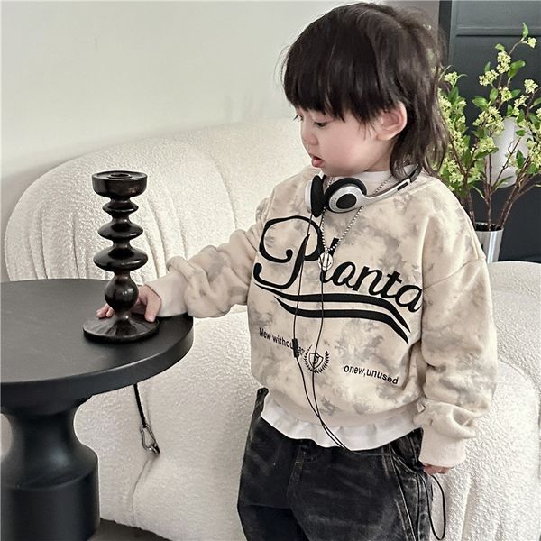 2023 autumn children tie-dye sweatshirt boys letter printed round collar long sleeve pullover fashion kids black loose casual jeans z3704
2023 autumn children tie-dye sweatshirt boys letter printed round collar long sleeve pullover fashion kids black loose casual jeans z3704