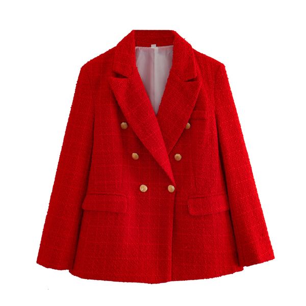 women's suits blazer's elegant texture double breasted tweed suit long sleeved pocket jacket fashionable street y230828, White;black
women's suits blazer's elegant texture double breasted tweed suit long sleeved pocket jacket fashionable street y230828, White;black