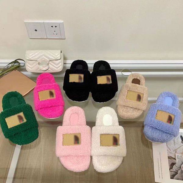 new autumn and winter slipper luxury designer fashion women's wool sandals slippers stitching pattern wool slippers plush cotton, Black
new autumn and winter slipper luxury designer fashion women's wool sandals slippers stitching pattern wool slippers plush cotton, Black