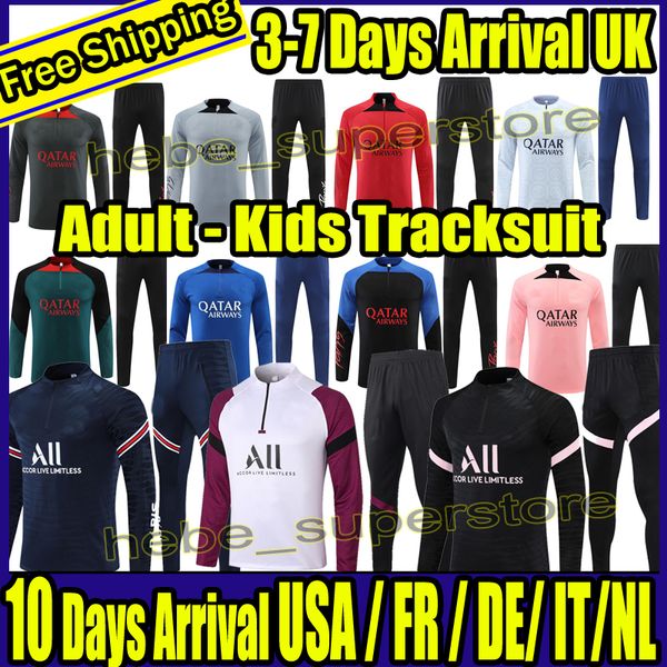 22 23 men and kids tracksuits football training suit mbappe tracksuit soccer verratti hakimi sergio ramos survetement maillots de foot enfan, Black
22 23 men and kids tracksuits football training suit mbappe tracksuit soccer verratti hakimi sergio ramos survetement maillots de foot enfan, Black