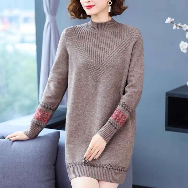 autumn and winter all matching sweater womens mid length retro lazy loose large size fashionable undershirt, White;black
autumn and winter all matching sweater womens mid length retro lazy loose large size fashionable undershirt, White;black