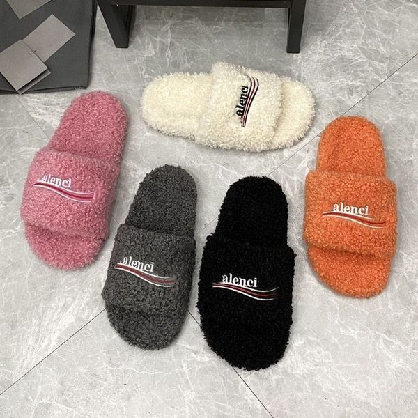 2023 designer fashion women autumn winter wool slippers women slippers ladies luxury brand wool slides sandals pattern thick bottom cross wo, Black
2023 designer fashion women autumn winter wool slippers women slippers ladies luxury brand wool slides sandals pattern thick bottom cross wo, Black