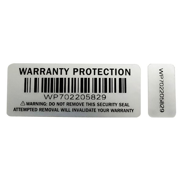 1000 pairs 2-part warranty protection sticker silver security seal tamper proof main and secondary match numbered labels
1000 pairs 2-part warranty protection sticker silver security seal tamper proof main and secondary match numbered labels