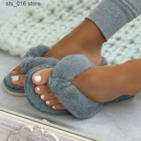 slippers warm fluffy slippers women cozy faux fur cross indoor floor slides flat soft furry shoes ladies female celebrities flip flops t2308, Black
slippers warm fluffy slippers women cozy faux fur cross indoor floor slides flat soft furry shoes ladies female celebrities flip flops t2308, Black