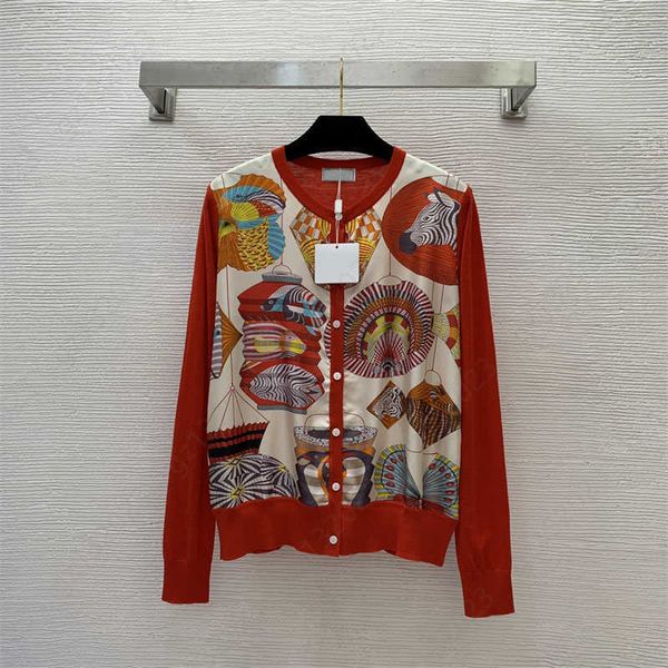 designer cardigan women sweaters knit jumper silk twill splicing back piece wool blend fabric geometric pattern printing round neck long sle, White
designer cardigan women sweaters knit jumper silk twill splicing back piece wool blend fabric geometric pattern printing round neck long sle, White