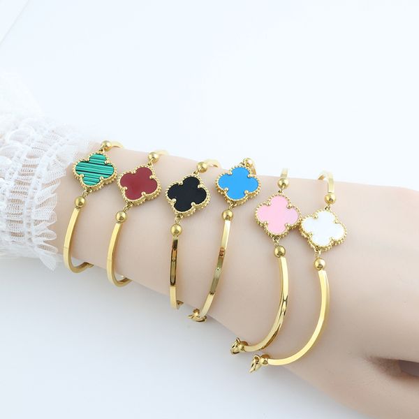 classic 4/four leaf clover charm bracelets designer chain 18k gold shell for girl wedding mother' day fashion jewelry women gift, Golden;silver
classic 4/four leaf clover charm bracelets designer chain 18k gold shell for girl wedding mother' day fashion jewelry women gift, Golden;silver