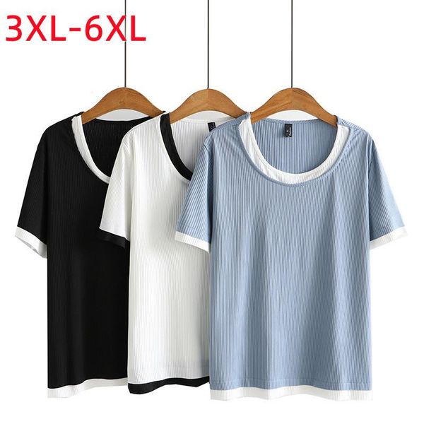 t-shirt new 2022 ladies summer plus size for women large size short sleeve slim elastic blue white knit tshirt 3xl 4xl 5xl 6xl
t-shirt new 2022 ladies summer plus size for women large size short sleeve slim elastic blue white knit tshirt 3xl 4xl 5xl 6xl