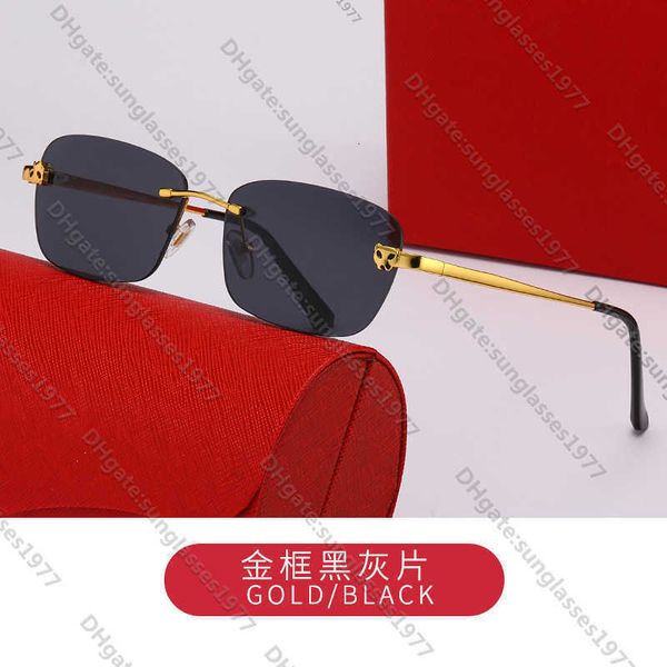 2023 new kajia leopard head sunglasses men's fashion trend frameless women's optical glassesjn22, White;black
2023 new kajia leopard head sunglasses men's fashion trend frameless women's optical glassesjn22, White;black