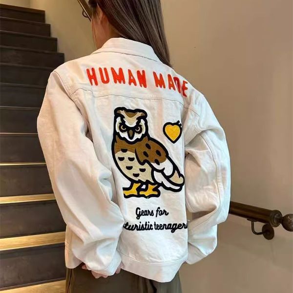 women's jackets human made japanese style work jacket owl letter love embroidery retro canvas men and women casual versatile overcoat 2, Black;brown
women's jackets human made japanese style work jacket owl letter love embroidery retro canvas men and women casual versatile overcoat 2, Black;brown