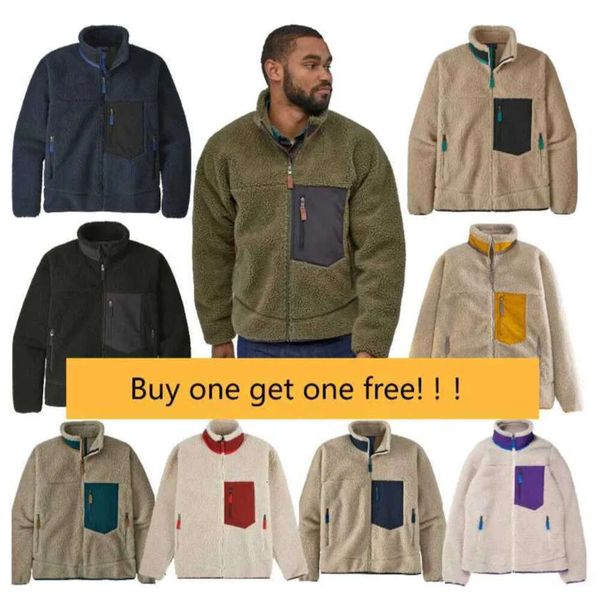 s 23ss men fleece jacket classic retro mens thick warm down designer models lamb cashmere stand collar couple winter coat 9s368, Black
s 23ss men fleece jacket classic retro mens thick warm down designer models lamb cashmere stand collar couple winter coat 9s368, Black