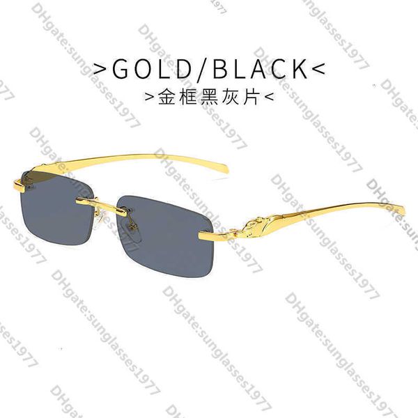 new kajia leopard head metal frameless sunglasses men's and women's fashion small square sunglasses frame6h2s, White;black
new kajia leopard head metal frameless sunglasses men's and women's fashion small square sunglasses frame6h2s, White;black