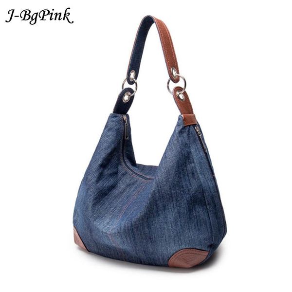 bags 2023 large ladies denim handbag big shoulder bag blue jeans handbag jean denim tote crossbody ladies shoulder bag