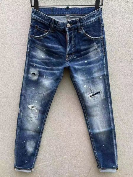 mens denim jeans fashion italy men s jeans true slim washed zipper decorated urban casual pants, Blue