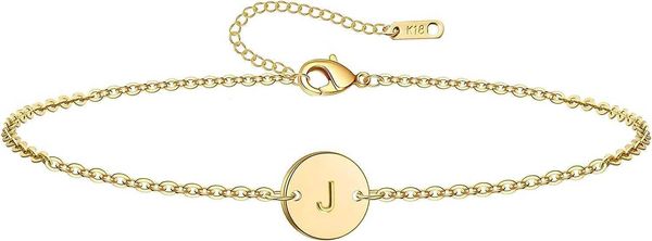 ovian initial charm bracelet for women 18k gold plated stainless steel coin disc engraved letter bracelet personalized monogram name bracele, Golden
ovian initial charm bracelet for women 18k gold plated stainless steel coin disc engraved letter bracelet personalized monogram name bracele, Golden