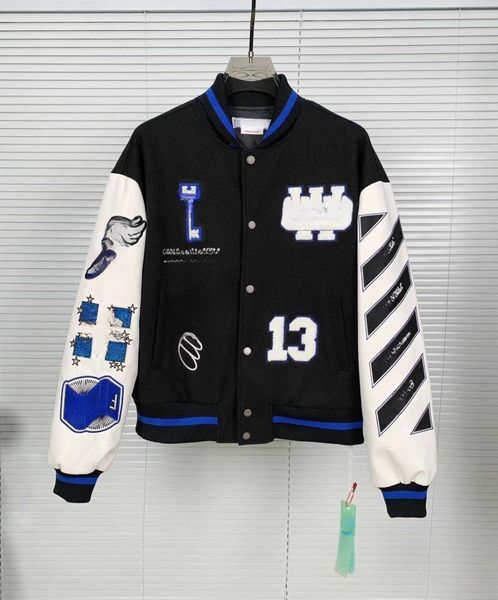 autumn and winter jacket new off style heavy industry embroidery panel leather high temperature crystal diamond baseball suit wool coat for, Black;brown
autumn and winter jacket new off style heavy industry embroidery panel leather high temperature crystal diamond baseball suit wool coat for, Black;brown