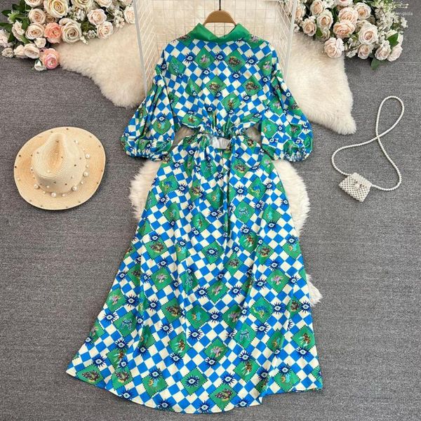 casual dresses clothland women elegant evil eye print shirt dress cut out elastic waist three quarter sleeve midi vestido qc466, Black;gray
casual dresses clothland women elegant evil eye print shirt dress cut out elastic waist three quarter sleeve midi vestido qc466, Black;gray