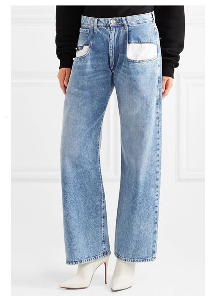 women's pants s masma springfall women jeans denim cotton blue color straight leg ankle length pocket midwaist high street 230828, Black;white
women's pants s masma springfall women jeans denim cotton blue color straight leg ankle length pocket midwaist high street 230828, Black;white