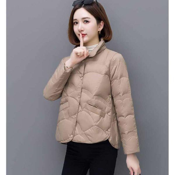 white duck down light jacket for women short style simple personality stand up collar fashionable, Black
white duck down light jacket for women short style simple personality stand up collar fashionable, Black