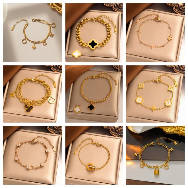 18k gold plated classic openwork presbyterian four-leaf clover bracelet designer jewelry titanium steel colorfast fashion hand jewelry 20sty, Golden;silver
18k gold plated classic openwork presbyterian four-leaf clover bracelet designer jewelry titanium steel colorfast fashion hand jewelry 20sty, Golden;silver