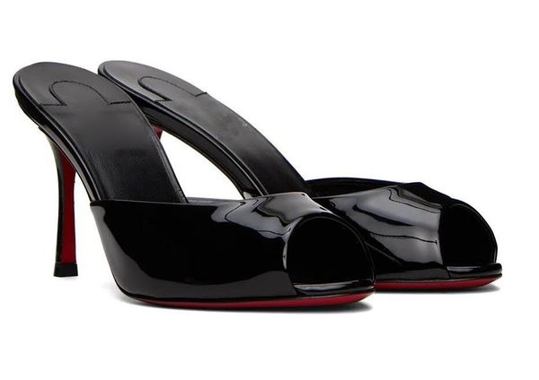 summer brand woman designer sandals luxury red high heel me dolly strass movida sabina shoes degramule strass patent leather open toe mules, Black
summer brand woman designer sandals luxury red high heel me dolly strass movida sabina shoes degramule strass patent leather open toe mules, Black