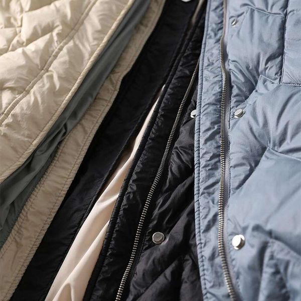 cocoon down jacket womens mid length hooded loose silhouette shell haze blue korean version lazy wind slightly fat, Black
cocoon down jacket womens mid length hooded loose silhouette shell haze blue korean version lazy wind slightly fat, Black