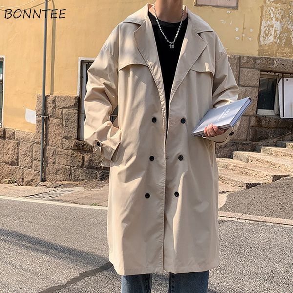 men's trench coats men oversize turndown collar solid allmatch handsome long leisure korean style fashion outwear male arrival 230828, Tan;black
men's trench coats men oversize turndown collar solid allmatch handsome long leisure korean style fashion outwear male arrival 230828, Tan;black