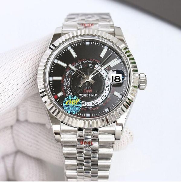 skydweller automatic watches mens outdoor watch black index hour markers 42mm syster bracelet with rotatable ring command screw-down crown m, Slivery;brown
skydweller automatic watches mens outdoor watch black index hour markers 42mm syster bracelet with rotatable ring command screw-down crown m, Slivery;brown