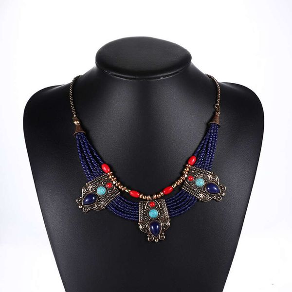 designer jewelry sells well with exaggerated personality and ethnic style. multi layered rice beads for women's necklaces, alloy, Silver
designer jewelry sells well with exaggerated personality and ethnic style. multi layered rice beads for women's necklaces, alloy, Silver