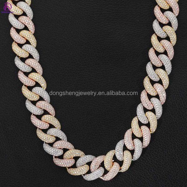 dongsheng hip hop jewelry pass diamond test 20mm 22mm wide solid silver twd-tone moissanite cuban link chain for mens necklace
dongsheng hip hop jewelry pass diamond test 20mm 22mm wide solid silver twd-tone moissanite cuban link chain for mens necklace