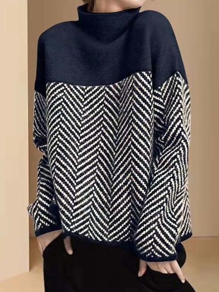 women's sweaters vintage knitted sweater women casual loose knit pullover autumn winter warm turtleneck knitwaer office lady elegant ju, White;black
women's sweaters vintage knitted sweater women casual loose knit pullover autumn winter warm turtleneck knitwaer office lady elegant ju, White;black