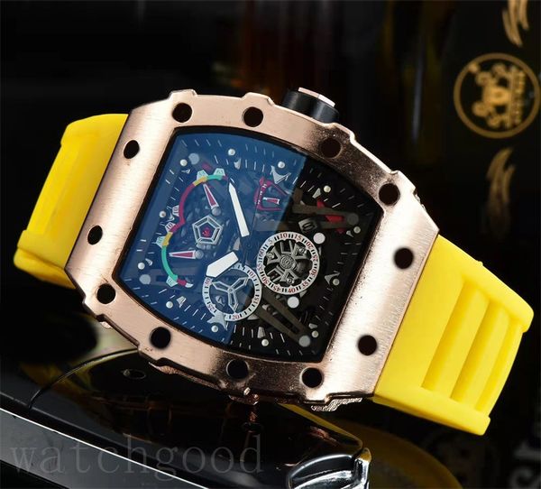 orologio di lusso quartz movement watch for mens simple cool leisure sports skeleton wristwatch green yellow red black strap designer watch, Slivery;brown
orologio di lusso quartz movement watch for mens simple cool leisure sports skeleton wristwatch green yellow red black strap designer watch, Slivery;brown