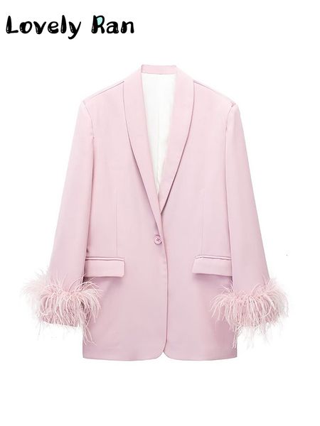 women's suits blazers elegant ol feather blazer jacket for women 2023 fashion single button suit coats female spring high street loose, White;black
women's suits blazers elegant ol feather blazer jacket for women 2023 fashion single button suit coats female spring high street loose, White;black