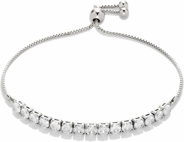 essentials 14k gold or sterling silver plated adjustable cubic zirconia tennis bracelet 9.5"
essentials 14k gold or sterling silver plated adjustable cubic zirconia tennis bracelet 9.5"