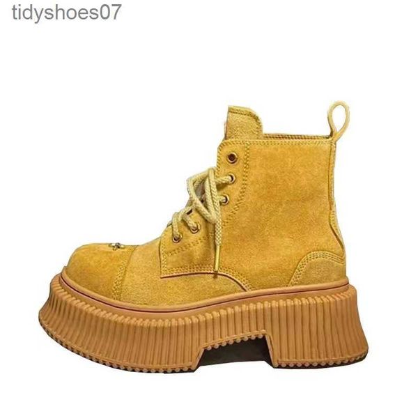 wu xuanyi's same smfk yellow boots british style short boots genuine leather thick heels thick soles work clothes martin boots, Black
wu xuanyi's same smfk yellow boots british style short boots genuine leather thick heels thick soles work clothes martin boots, Black
