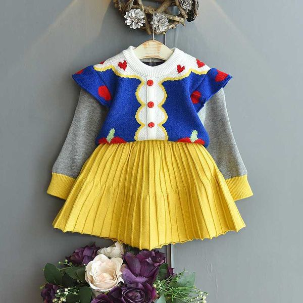 baby autumn girls winter clothing set princess knitted children's sweater pleated skirt 2pcs kids clothes set, White
baby autumn girls winter clothing set princess knitted children's sweater pleated skirt 2pcs kids clothes set, White