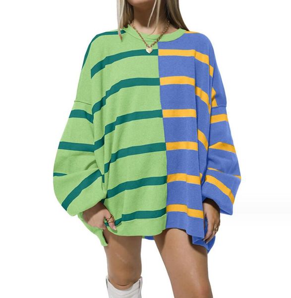 women's sweater 2023 autumn new fashion stripe long sleeve women's knitwear round neck pullover women's sweater top, White;black
women's sweater 2023 autumn new fashion stripe long sleeve women's knitwear round neck pullover women's sweater top, White;black