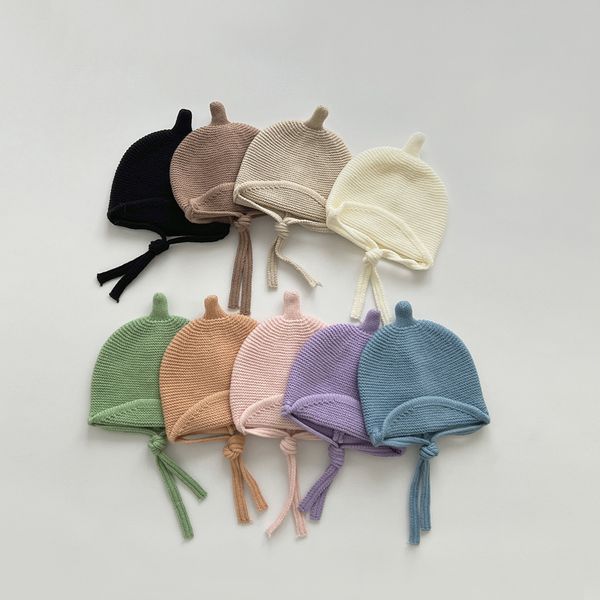 m640 ins autumn winter infant baby kids knitted hat solid color lace up cap children skull beanies earmuffs boys girls warm hats 5m-18m, Yellow
m640 ins autumn winter infant baby kids knitted hat solid color lace up cap children skull beanies earmuffs boys girls warm hats 5m-18m, Yellow