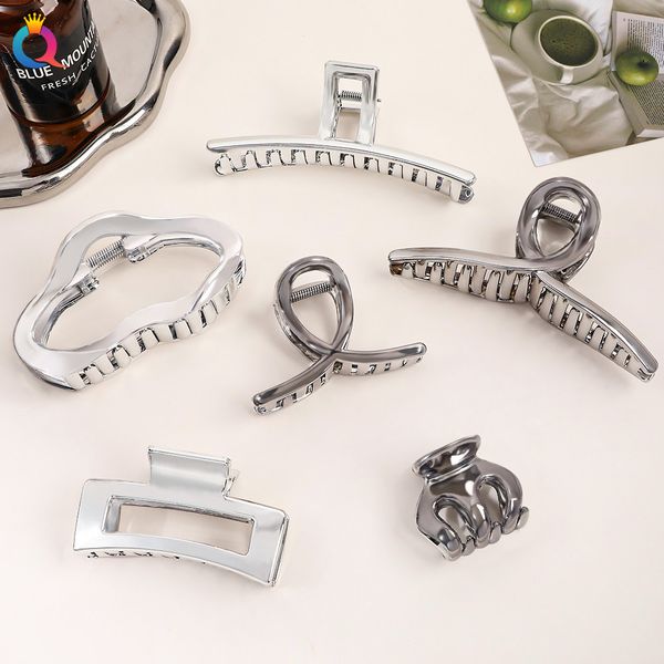 plastic imitation metal hair claw clip women girls plastic hollow out hair clips headwear shark clip crab barrette fashion ornament accessor, Slivery;white
plastic imitation metal hair claw clip women girls plastic hollow out hair clips headwear shark clip crab barrette fashion ornament accessor, Slivery;white
