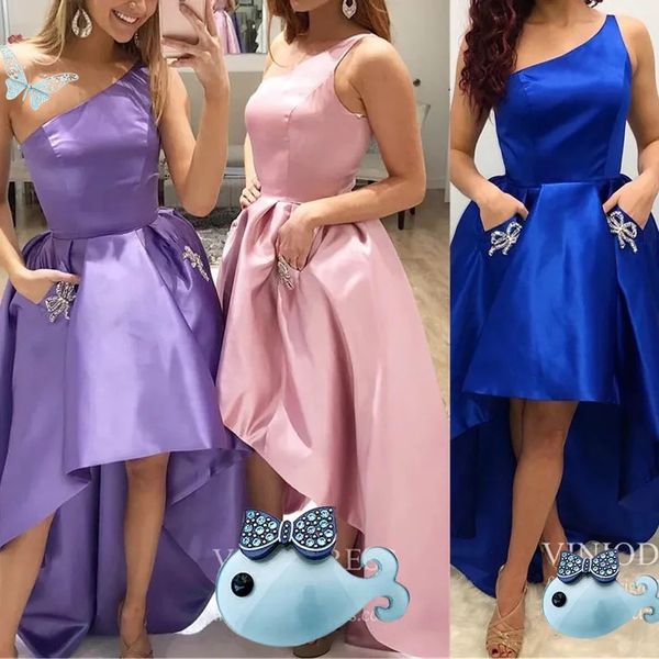 2023 special link one shoulder prom dresses crystal hi-lo satin evening formal party second reception birthday engagement gowns dress robe d, Black
2023 special link one shoulder prom dresses crystal hi-lo satin evening formal party second reception birthday engagement gowns dress robe d, Black