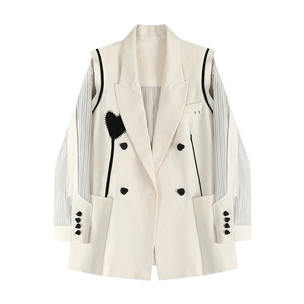 women's suits blazers fashion long sleeve stripe splicing blazers women's clothing spring autumn white love office lady suit jacke, White;black
women's suits blazers fashion long sleeve stripe splicing blazers women's clothing spring autumn white love office lady suit jacke, White;black
