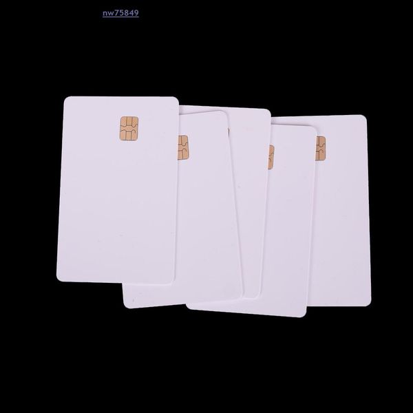 

5 pcs white contact sle4428 chip smart ic blank pvc card with sle4442 chip blank smart card contact ic card safety
