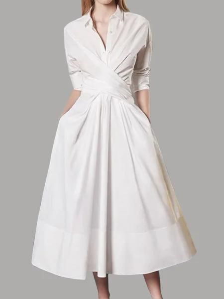 basic casual dresses dresses for women spring summer lapel solid strap long sleeve dress white dress women clothing streetwear evening dress, Black;gray
basic casual dresses dresses for women spring summer lapel solid strap long sleeve dress white dress women clothing streetwear evening dress, Black;gray